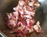 Une image de l'étape 2 de Pâtes carbonara.