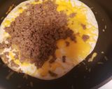 A picture of step 4 of Cheeseburger Quesadillas.