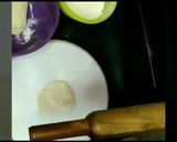 A picture of step 3 of Indo western kachori.