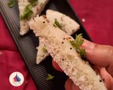 A picture of step 7 of Fasting Dhokla.