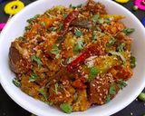 A picture of step 11 of Undhiyu.
