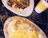 A picture of step 4 of Roasted fish and Plain White rice 🍚 🐟.