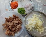 A picture of step 1 of Soya ke shami kabab.