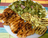 Foto del paso 6 de la receta: Filete de pollo adobado casero, berenjena plancha y panaché de verdura con jamón