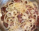 A picture of step 2 of Ox Liver severed with Whipped buttery Mashed Potatoes.