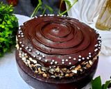 A picture of step 6 of Chocolate Cake with Whipped Chocolate Ganache.