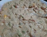 A picture of step 2 of Oats chilla.