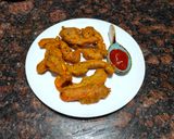 A picture of step 4 of Capsicum Pakoda.
