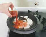Hình bước làm 2 của món Củ Cải Kho 무조림