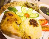 Hình bước làm 6 của món Cơm gà xối mỡ & Miso soup