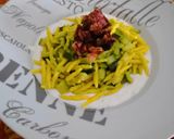 Foto del passaggio 5 della ricetta Trofie allo zafferano e burrata