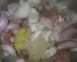 A picture of step 3 of Whait mutton krahi.