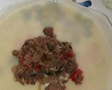 A picture of step 8 of Samosas meat pouch.