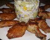 Foto del paso 6 de la receta: Alitas al yogurt y patatas asadas al microondas
