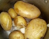 A picture of step 1 of Potato, Tuna, Mozzarella, and Egg Salad.