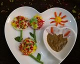 કલરફુલ પનીર ફલાવસૅ (Colourful paneer flowers recipein gujarati) રેસીપી સ્ટેપ5ફોટો