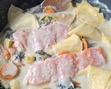 Une image de l'étape 3 de Ragoût de lasagnes au saumon.