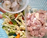 รูปขั้นตอนการทำที่ 1 ของ ราดหน้าอกไก่ กุ้ง