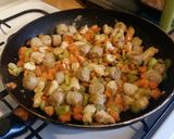 A picture of step 4 of Vickys Chicken & Sausage Pot Pie, GF DF EF SF NF.