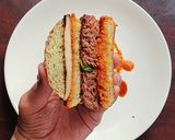 A picture of step 10 of Vegan Korean BBQ Burger.