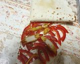 Pas rețetă Triunghi de tortilla umplut 2 fotografie