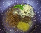 A picture of step 1 of Batata Nu Shaak (Gujarati Style Potato Sabzi).