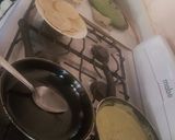 A picture of step 4 of Enchiladas Suizas.