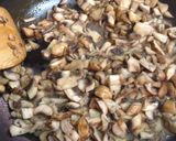 A picture of step 3 of Green Bean Casserole (from scratch).