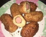 A picture of step 2 of Coated sausage rolls.