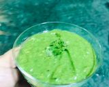 A picture of step 3 of Kairi ki hari chutney.