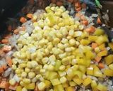 A picture of step 3 of Sweet Corn pulao.