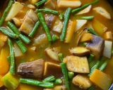 A picture of step 3 of Niramish Panch Misali Sabji with Khichudi in West Bengal style for dinner.