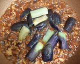 A picture of step 5 of Mapo Nasu (Stir-Fried Eggplant with Sichuan Chili Sauce).