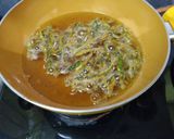 A picture of step 3 of Kurkuri Bhindi.