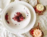 A picture of step 6 of ROSE COCONUT LADDU No Time No - fry Diwali sweet special Rose coconut laddu 🌹🌹.
