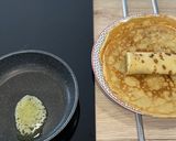 Une image de l'étape 8 de Pâte à crêpes à la Banane (et crêpes fourrés à la banane, topping chocolat, flambée au Rhum blanc).