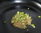 A picture of step 1 of Green peas potato cone.