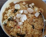A picture of step 3 of Achari Mango Rice.