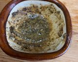 A picture of step 5 of PIZZA packed with Japan’s rich umami… Miso, sweet red bean paste, kombu, and cherry leaves.
