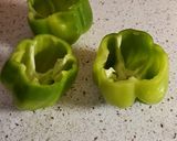 A picture of step 2 of Cheesy Bell Pepper Nachos.