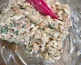 Foto del paso 3 de la receta: Risotto de salmón y guisantes acompañado de gyozas especiales