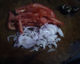 A picture of step 1 of Tomato salad dhaba style.