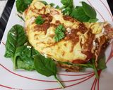 A picture of step 4 of My Chorizo & goats cheese with garlic and herbs Omelette.