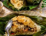 Foto langkah ke 2 dari resep Nasi Bakar Wangi Daun Pisang.