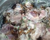 A picture of step 1 of Hyderabadi Chicken.