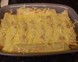 A picture of step 5 of Ham and mushroom baked pancake.