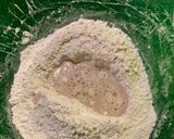 A picture of step 1 of No- knead bread.