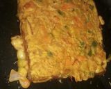 A picture of step 2 of Besan veggie toast.