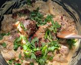 A picture of step 4 of Hyderabadi chicken dum biryani.