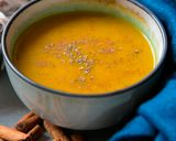 Sütőtök krémleves (tejmentes, laktózmentes, vegetáriánus) recept fázis 3 fotója